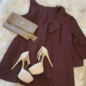Maroon Casual Business Suit!!!